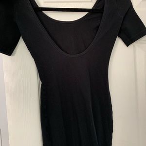 american apparel black body con dress